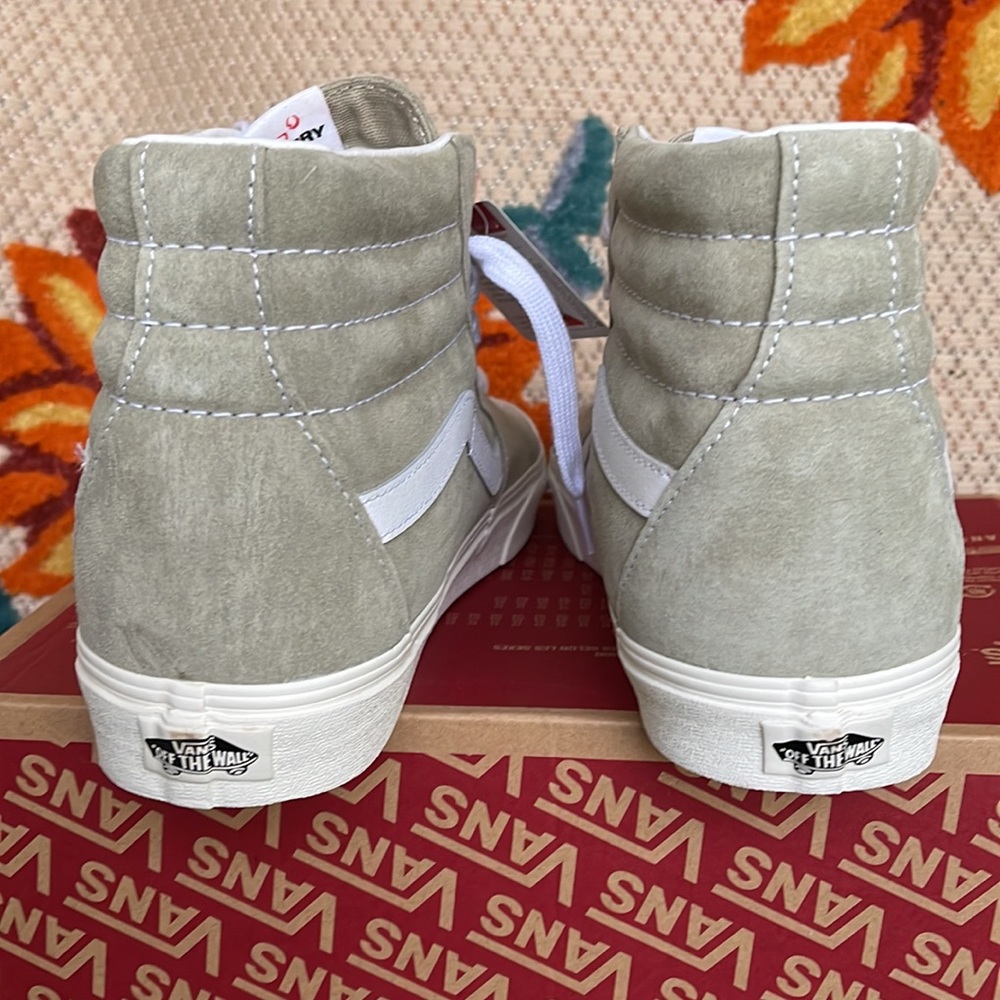 Vans Sk8-Hi Pig Suede Moss Gray/Snow White WMNS sneakers - Picture 14 of 16